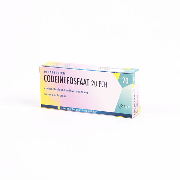 Codeïnefosfaat 20mg – 30 Tabletten Kopen Zonder Recept 1 Codeinefosfaat 20mg kopen